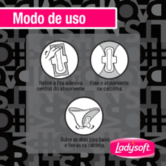 Ladysoft Noturno com Abas - Absorvente p/ Incontinência Urinária - Pacote com 28 unds na internet