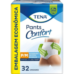 Roupa Intima Tena Pants Confort Unissex com 32 unidades tamanho p/m