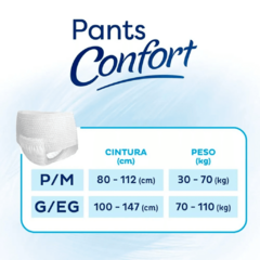 Tena Pants Confort Unissex com 8 unidades - Fralda Geriátrica de Vestir - Bela Idade - Fraldas Geriátricas e Artigos para Idosos