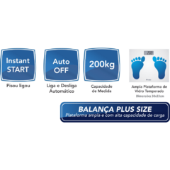 Balança Corporal Plus Size 200kg - Incoterm