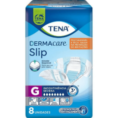 fralda geriátrica Tena Dermacare Slip pacote com 8 unidades tamanho g