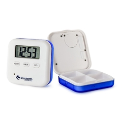 Porta Comprimidos Digital c/ Alarme, Relógio e Timer PCA050 - Incoterm