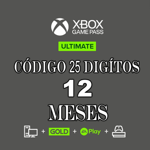 Xbox Game Pass Ultimate Codigo 25 Digitos 1 Mês - Assinaturas E