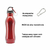 garrafa água inox vermelha 600ml academia trilha easy open - comprar online