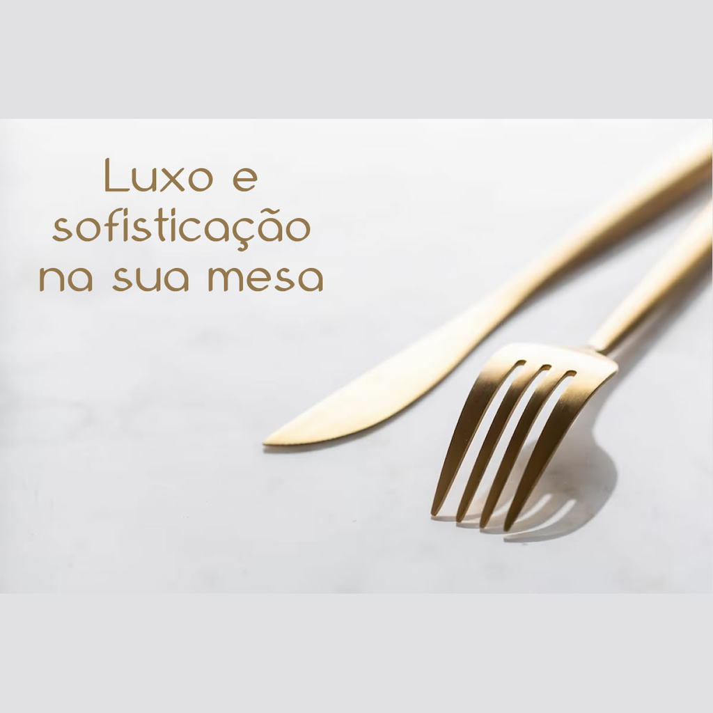 Mini Garfos de Luxo Dourado