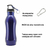 garrafa água inox azul 600ml academia trilha easy open - comprar online