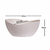 Tigela saladeira bowl oval 1,9lt bege na internet