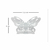 Imagem do 3un Porta guardanapo metal borboleta mesa posta - branco