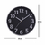 Relógio de parede redondo 25cm prata com preto silencioso - loja online