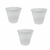 3 Mini vaso cachepot metal decoração e vasinho festas branco