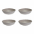 4un Saladeira redonda 2,4lt tigela bowl 25cm Cinza petra