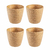 4 un Vaso plantas colmeia decorativo flor G MARROM CLARO