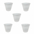 5 Mini vaso cachepot metal decoração e vasinho festas branco