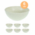 6un TIGELA 500ml BOWL CUMBUCA SOPA CALDO BEGE