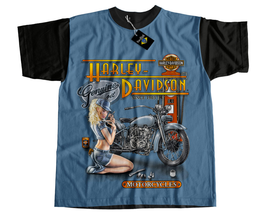 Camiseta Camisa harley davidson retro motorcycles