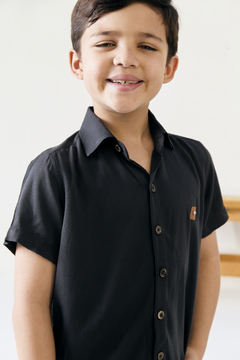 camisa classic infantil chumbo