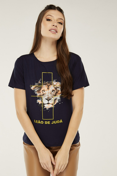 T-SHIRT LEAO YESHUA - BRANCO, Atacado Tshirt