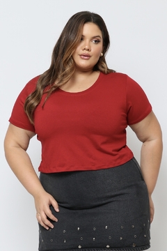 Cropped "Plus Size" (Marsala) na internet