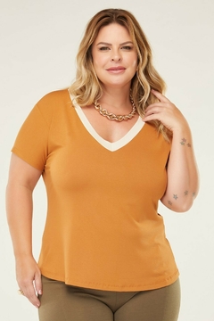 Gola V "Plus Size" Bicolor (Caramelo & Nude) - loja online