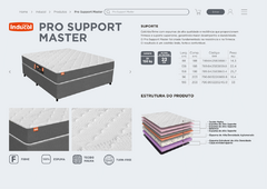 Colchão Espuma Inducol Pro Support Master Casal 1,38x1,88x0,24 (Suporte 150Kg) - comprar online