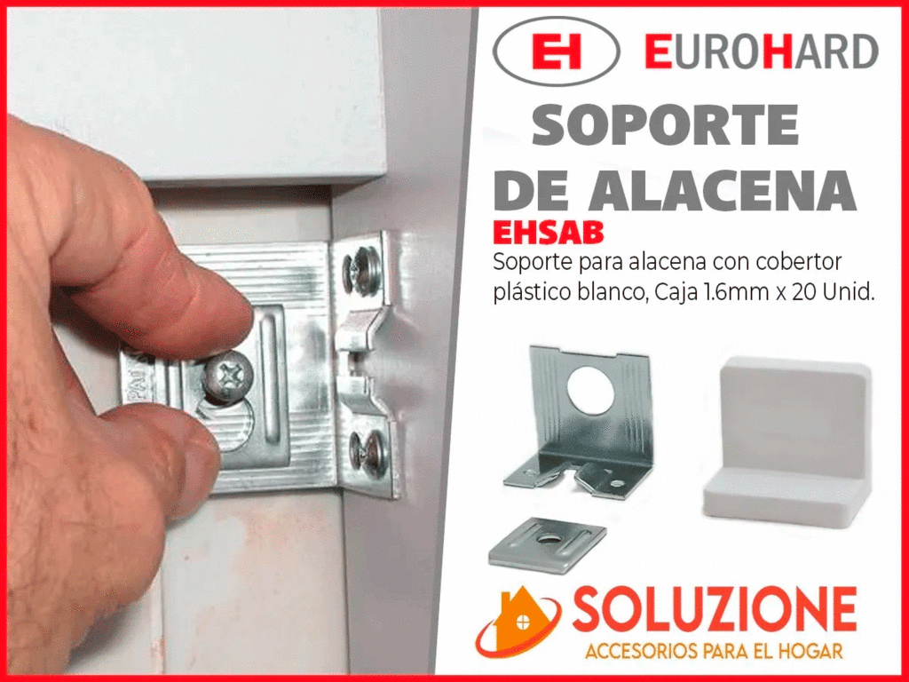 Soporte Para Alacena Con Cobertor Tornillo Plastico Blanco Eurohard