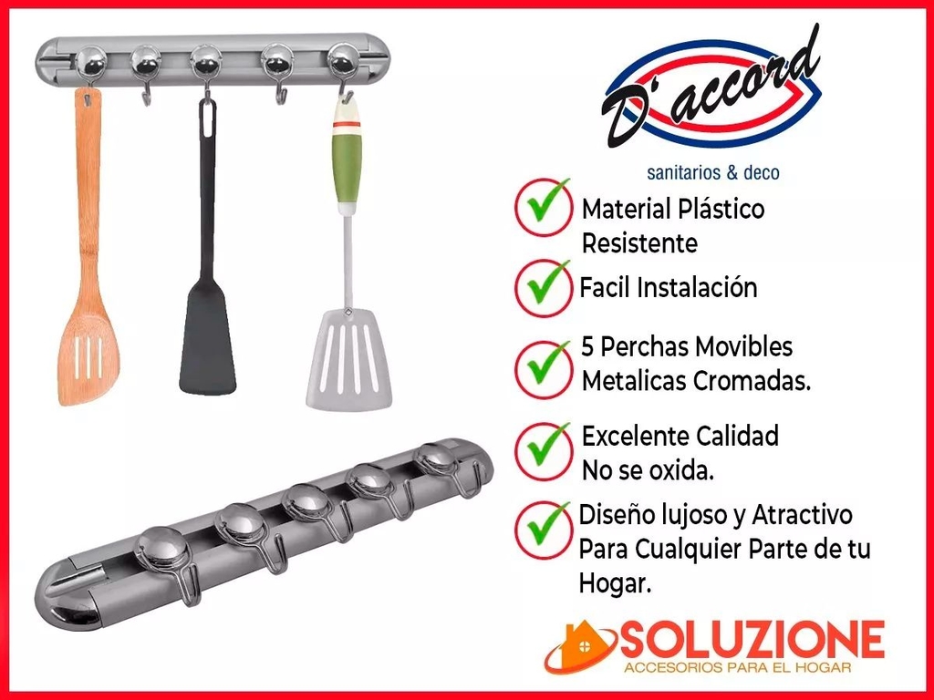 Perchero Autoadhesivo Para Utensilios De Cocina