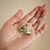 Dijes Mate Enlozado Verde Vintage y Pava con Flores - Morrito Miniaturas