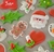 Figuras de glasé fluido cara papa Noel navideña x 5 en internet