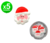 Figuras de glasé fluido cara papa Noel navideña x 5 - comprar online