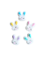 Figuras de Glasé Fluido Caritas de Conejo Pascuas x 10