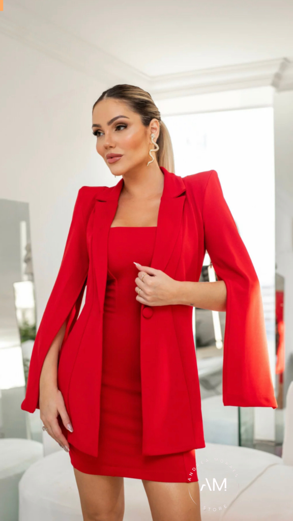 Vestido Midi com Blazer - Andrea Moraes Store