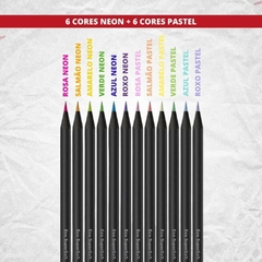 Lápis De Cor Faber-castell Super Soft 12 Cores Neon + Pastel - comprar online