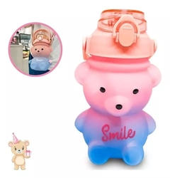 Garrafa de água 1L infantil com design de urso smile - comprar online