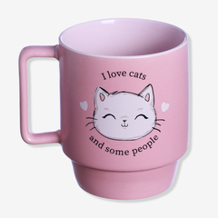 CANECA TINA I LOVE CATS 400ML # 10024371