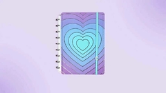 Caderno Inteligente, Medio, Silver Love, 80 Folhas