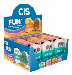 Apontador Com Depósito + Borracha Cis Fun Criatic