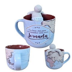 Caneca Com Infusor De Chá 350Ml Nova Jornada Zona Criativa