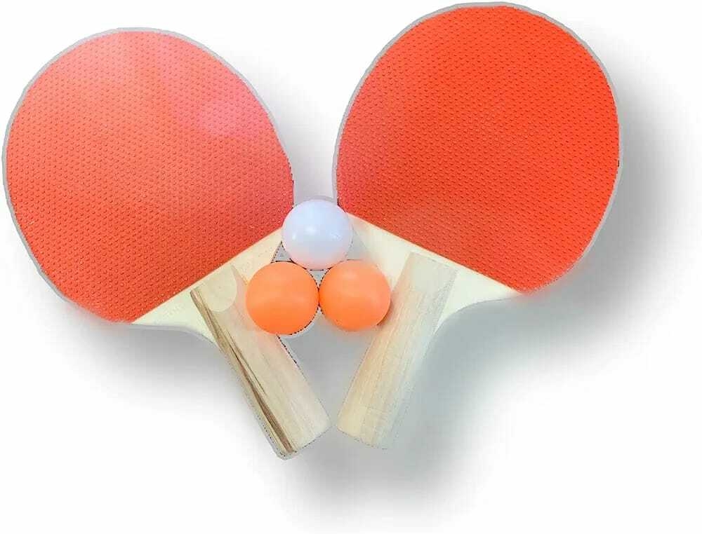 Kit Raquete Tênis de Mesa 25cm Ping Pong com 3 Bolinha - Monaliza
