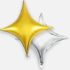 Globo de estrella de 4 puntas 60 cm dorado y plateado