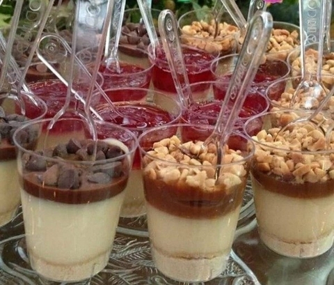 Vasos descartables para postres sale