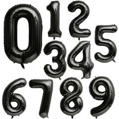 Globo de numero negro 70 cm - comprar online