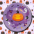 Plato de carton de halloween violeta x 4unid