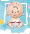 Globo de Baby shower bebe beba nena 80 cm