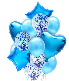 Set de 14 globos con globos confeti - tienda online