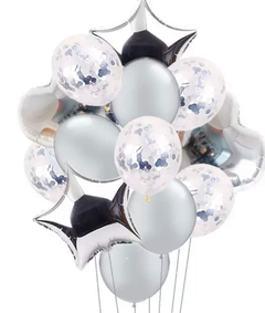 Imagen de Set de 14 globos con globos confeti