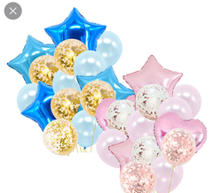 Set de 14 globos con globos confeti - comprar online