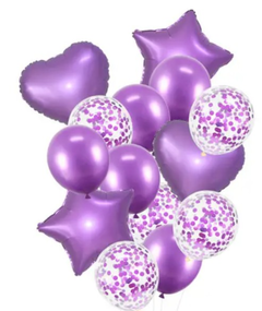 Set de 14 globos con globos confeti - tienda online