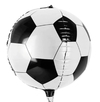 Globo esfera 4d pelota blanca y negra futbol mundial argentina