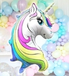 Globo de unicornio pastel multicolor 60 cm