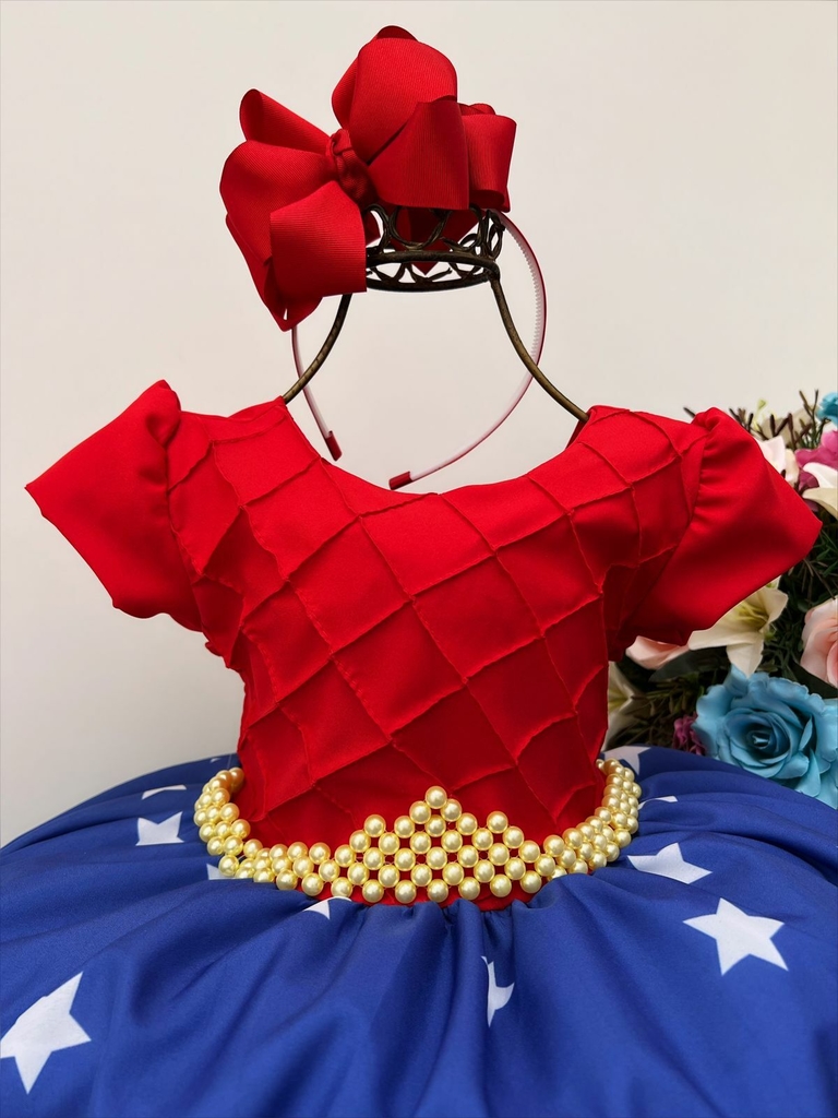 Vestido infantil hotsell mulher maravilha